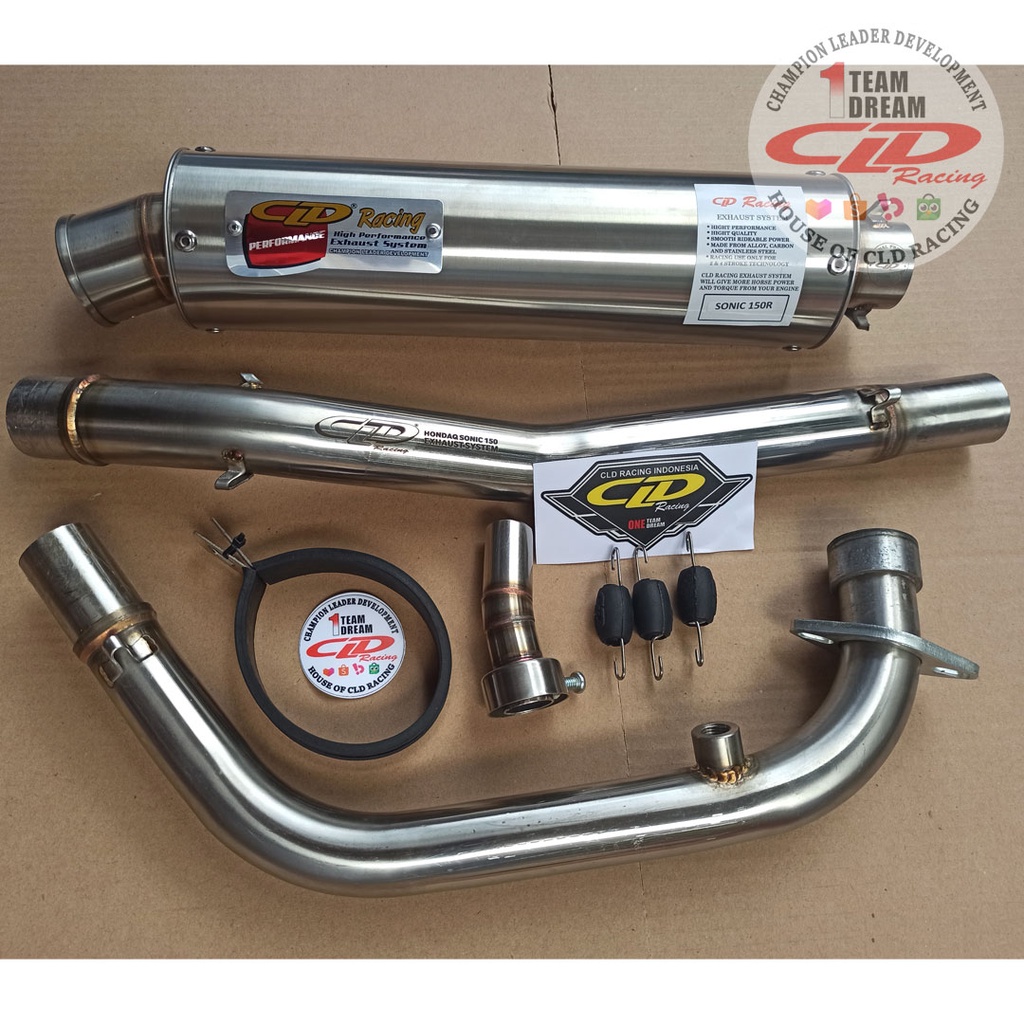 KNALPOT SONIC 150R CLD RACING TIPE PERFORMANCE BULAT OVAL ORIGINAL