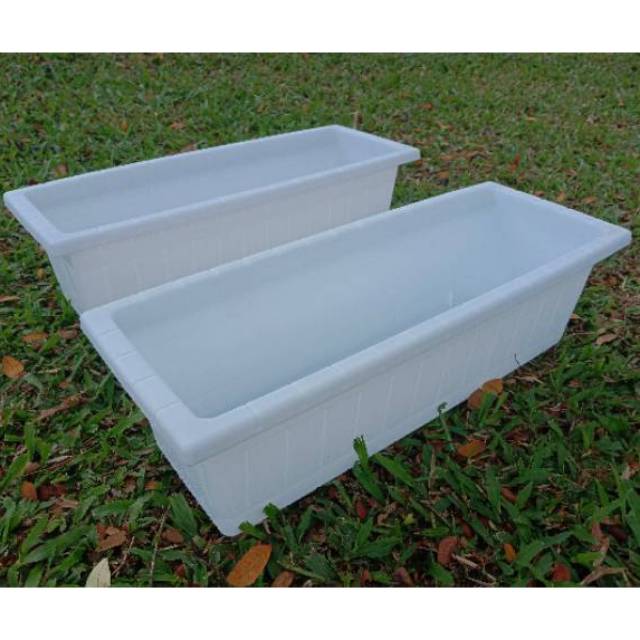  Pot  bunga tanaman  gentong segi panjang  kayu 50cm Shopee 