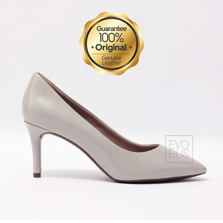 Rockport Original TM75 Total Motion truTECH Pump Heels Shoes Women - Grey - Kulit Asli Genuine Leath