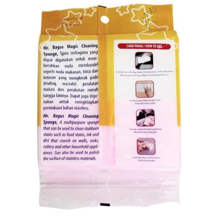 Mr. BAGUS - Magic Cleaning Sponge (isi 2pcs)