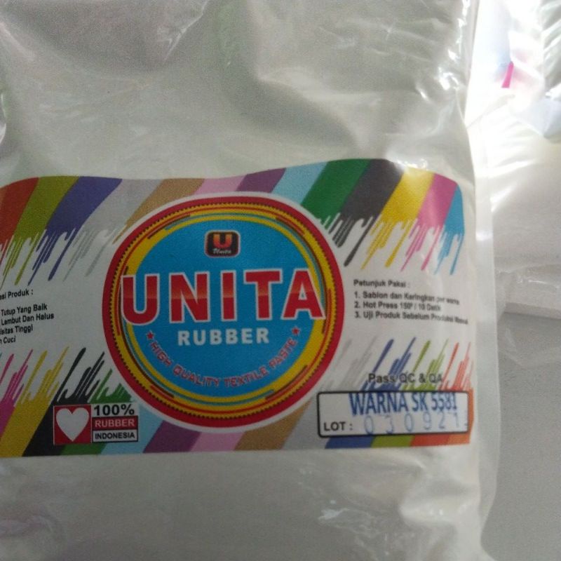 

Unita Pasta Tinta 100% Rubber Sablon Warna SK 5581 1lg