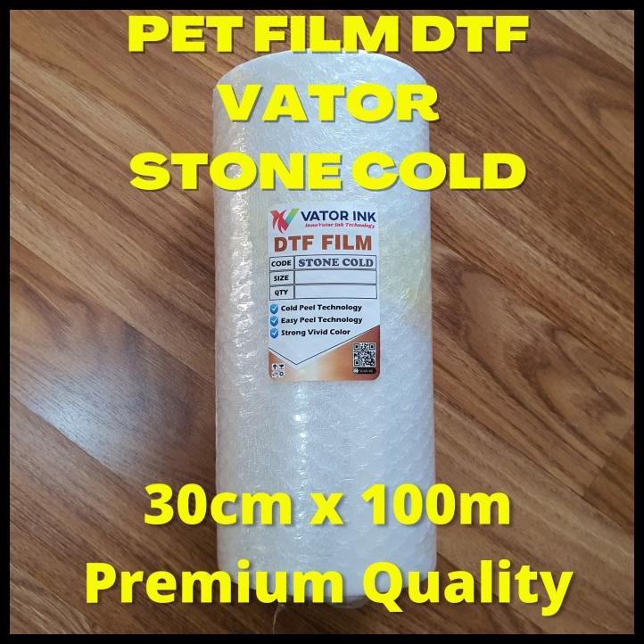 Pet Film Dtf Vator Stone Cold Roll 30Cm X 100M Sablon Dtf Tinta Dtf