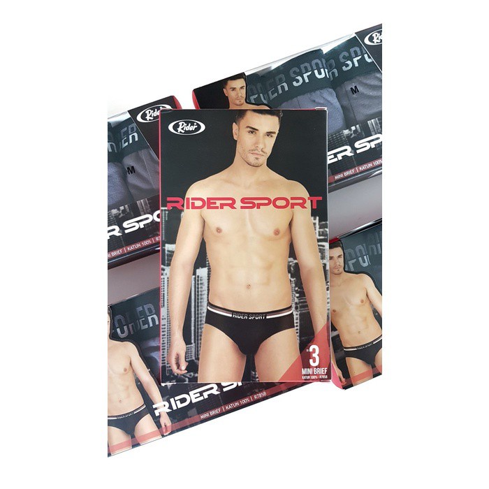 Celana Dalam Underwear Mini Brief Pria -RIDER Sport R 785 B - Isi 3 pcs