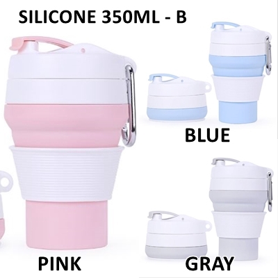 Gelas Lipat Tumbler Cup Silicone Multifungsi 350ML 355ML 550ML Untuk Travel