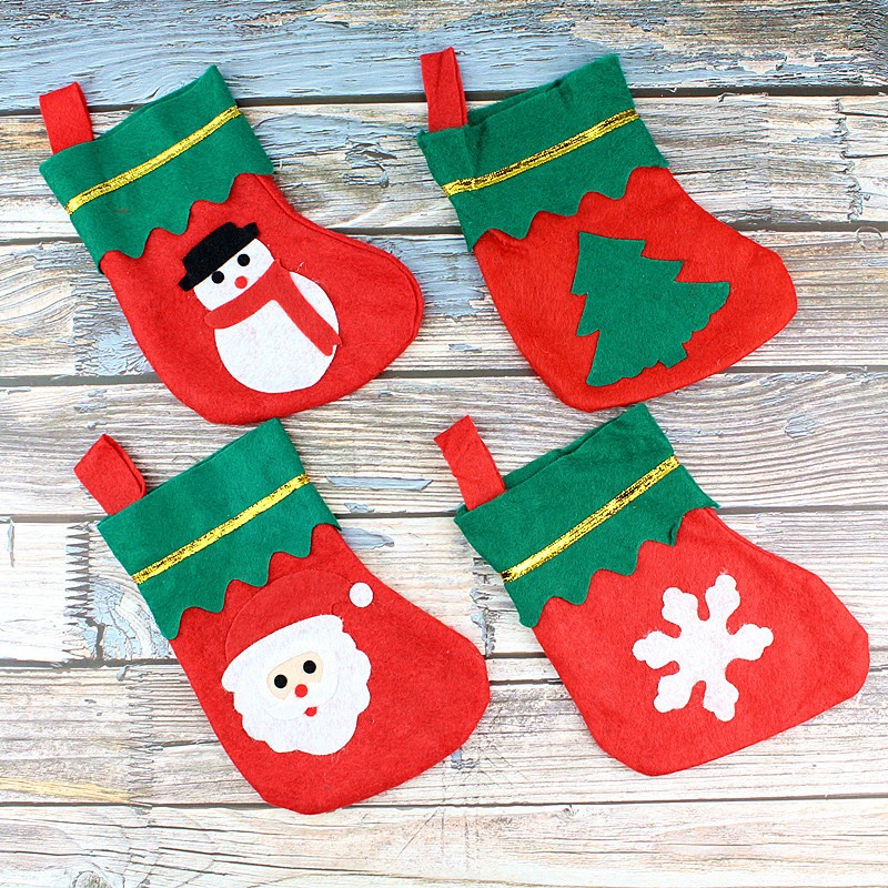 Kaos Kaki Natal Kecil Gantungan Dekorasi Pohon Natal Christmas Socks