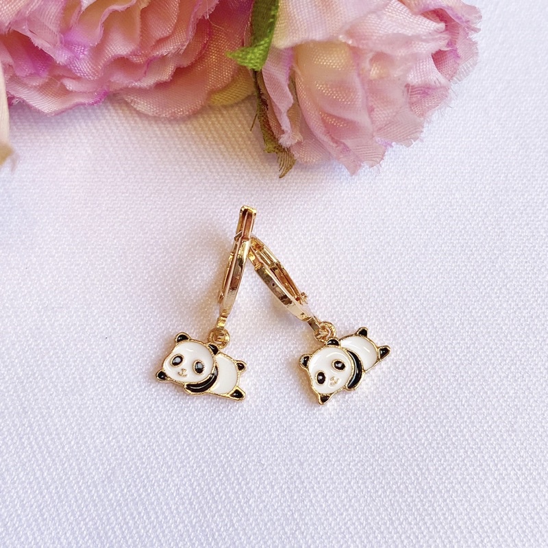 Anting Anak Bayi Panda Lapis Emas