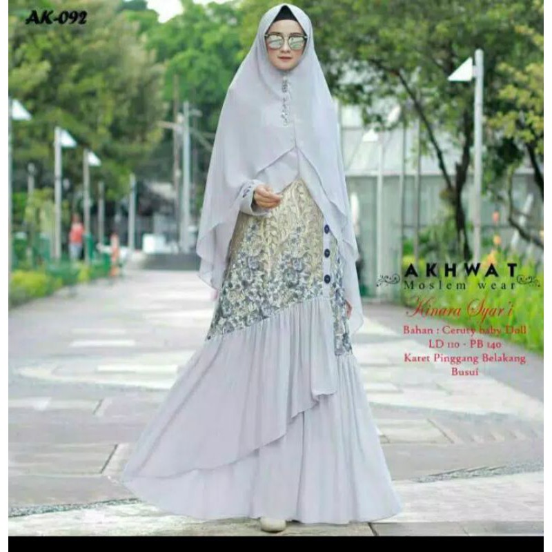 KINARA SYAR'I (Gamis Brukat TILE) ORIGINAL BY AKHWAT
