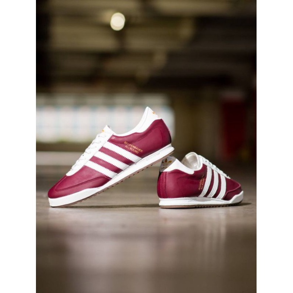 ADIDAS BECKENBAUER MAROON WHITE ORIGINAL OEM SNEAKERS PRIA