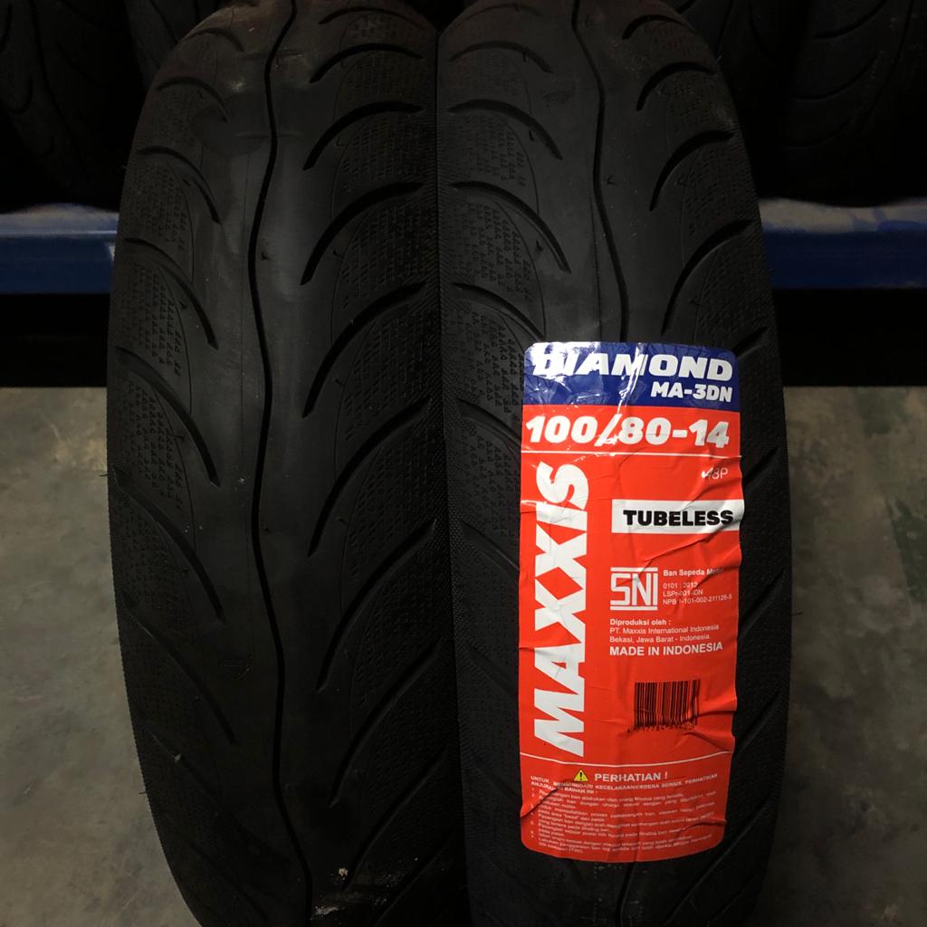 Ban motor matic Maxxis Diamond MA 3DN 100 80 14 mio beat vario tubeless