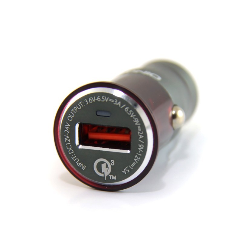 Charger Mobil LDNIO Fast Car Charger 1 USB C304Q Input 12V-24V - Merah