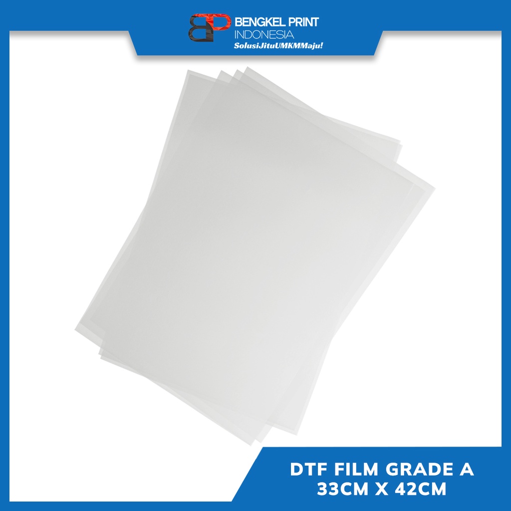 PET FILM DTF GRADE A 33CM x 42CM | 1 LEMBAR