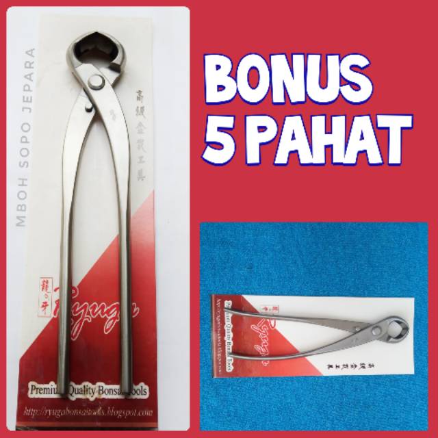 Alat Bonsai,  Sepasang Catok Ryuga Stenlis,  ukuran 21 cm dan 28 cm