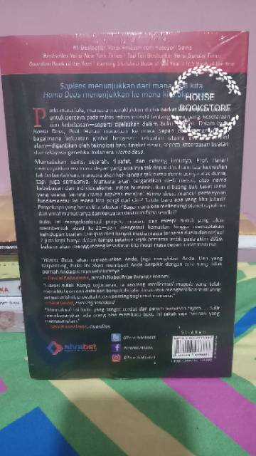 NOVEL Homo DeusMasa Depan Umat ManusiaPenulis: Yuval Noah HarariKertas : Bookpaper-1