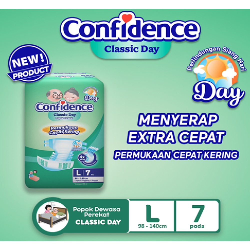 Confidence Classic Day L7 - Confidence Popok Perekat Classic L 7