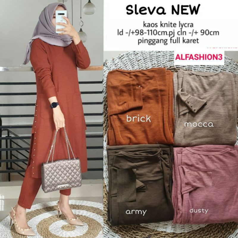 264 SETELAN LYCRA KNIT >> SLEVA SET BY ALFASHION