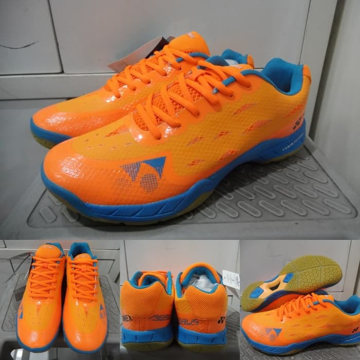 Sepatu Badminton Yonex Aerus Limited LCW Lee Chong Wei Orange Blue