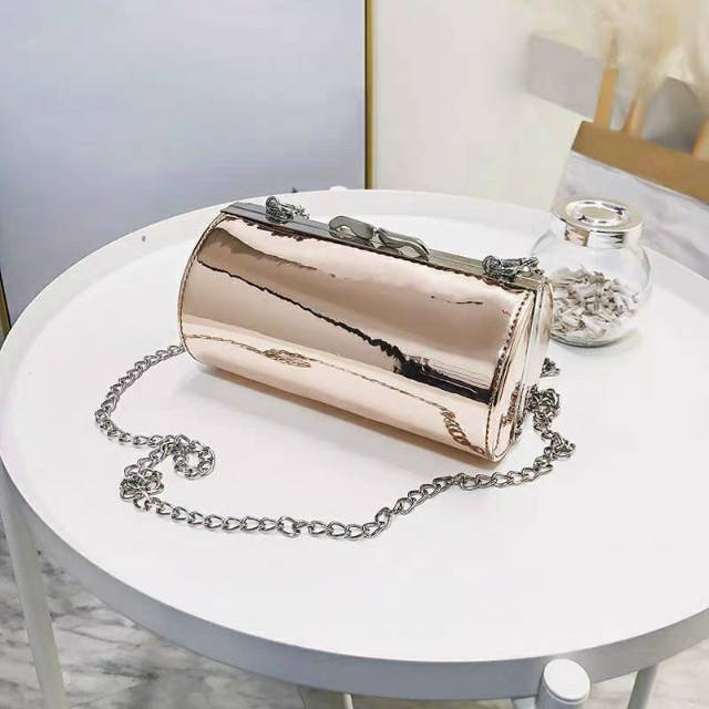 ready cod Tas Mini Crossbody Berpayet Silinder Putri tas impor fashion handbag