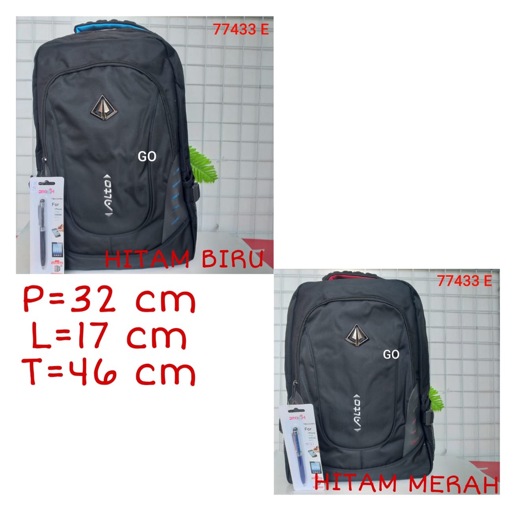 sogo PALO ALTO Backpack Super Tas Sekolah Tas Kuliah Tas Ransel Laptop dengan Raincover