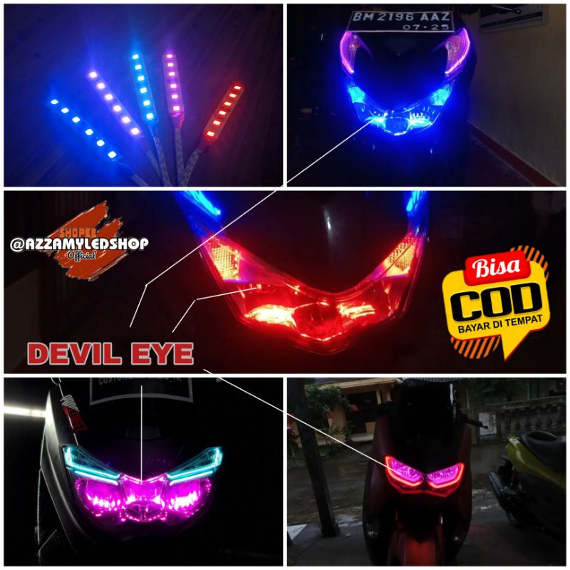 lampu demon eye devil eye Vario beat scoopy 6 titik grade A super terang