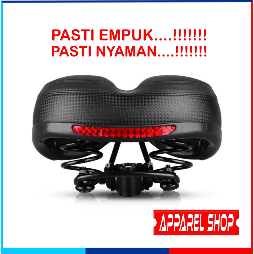 Sadel Sepeda Jok Empuk MTB Gunung Lipat Shock Absorption Reflective Tape - SX118