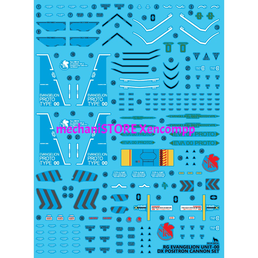 Water Decal RG Evangelion Unit 00 - RG Eva OO DX by DELPI