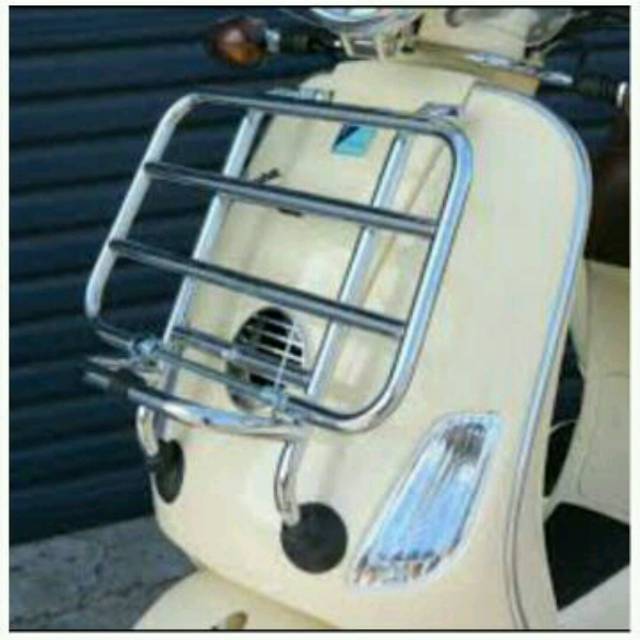 Front Rack Vespa Primavera dan New Sprint.Aksesoris Vespa Rak Depan