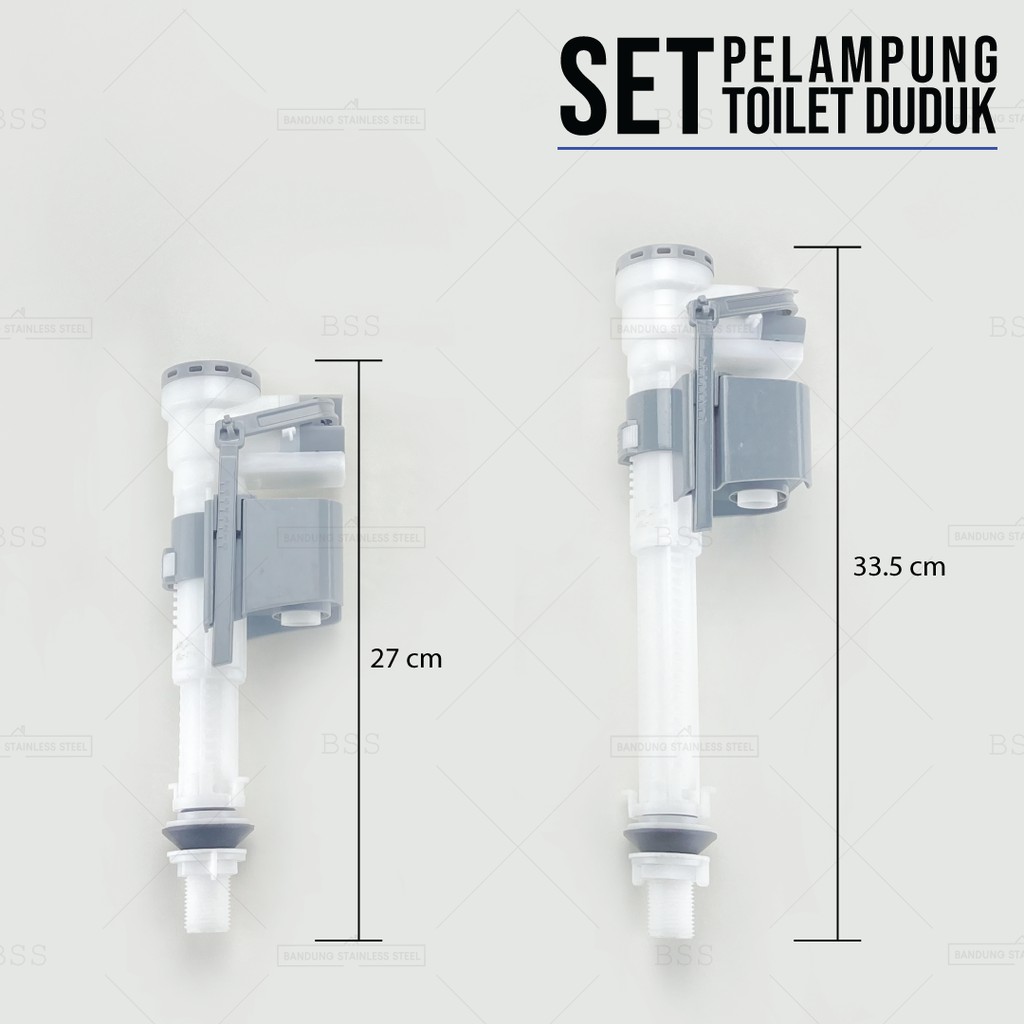 Paket Pelampung Kloset Set Komplit Bahan ABS Toilet Duduk Monoblok Model Tombol Pencet Flush