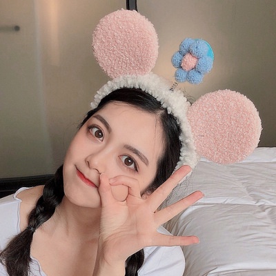 AC013 Bandana Bando Headband Makeup atau Cuci Muka Motif Imut dan Lucu Model Korea Mickey Ears