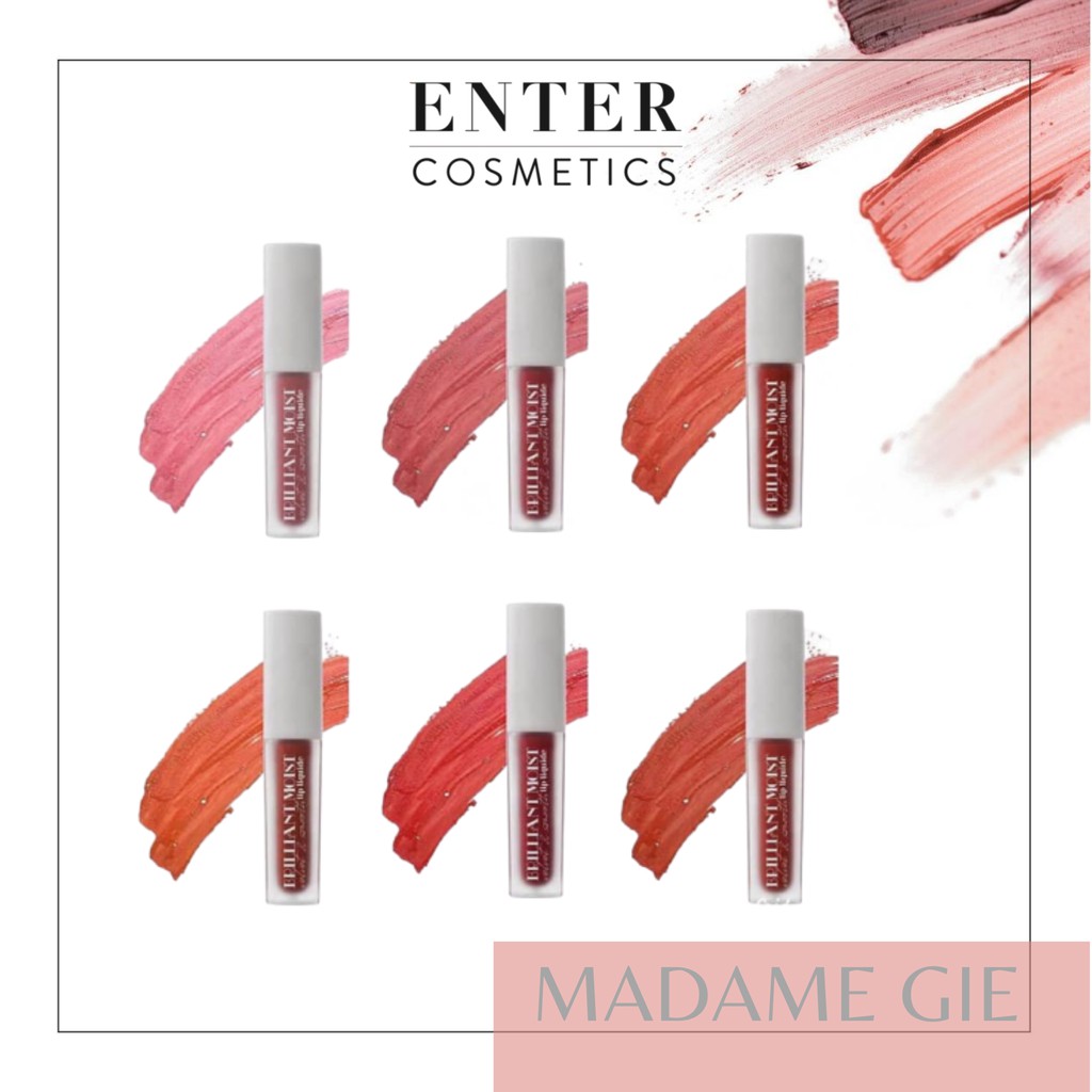 Madame Gie Briliant Moist Velvet & Smooth Lip Liquide - MakeUp Lip Cream Lipstik