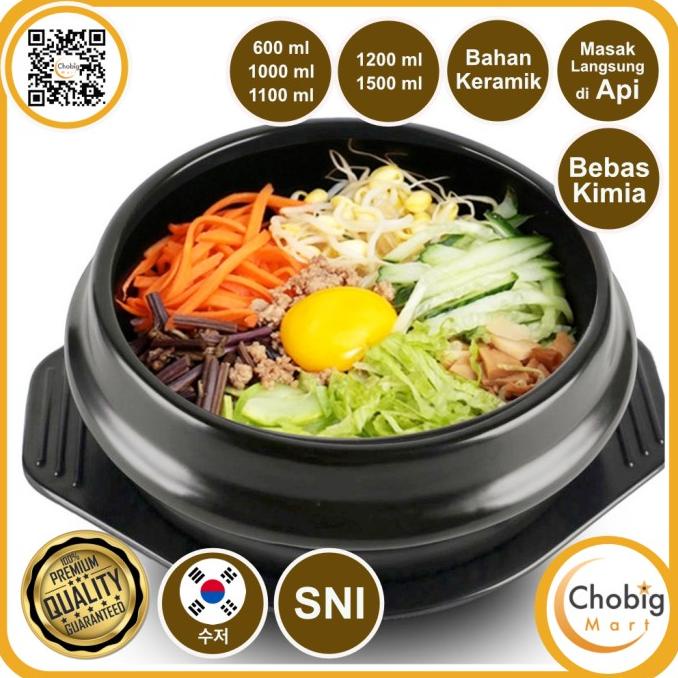 Dong Hwa Ttukbaegi Mangkok Keramik Korea Ceramic Bowl Bibimbap Dolsot