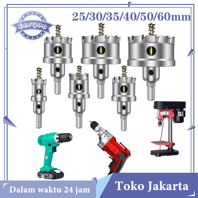 Mata Bor Hole Saw Besi Metal Holesaw Carbide TCT Untuk Stailess Baja Pembolong Besi Hole Saw Keras