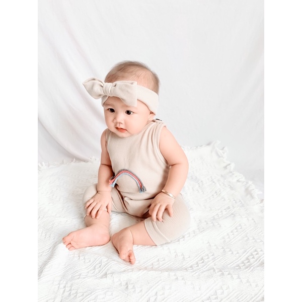 [12.12 SALE] Mioubaby Overall free headband | overall bayi  | Playsuit bayi | romper anak I overall bayi I baju kodok anak | jumper bayi | jumpsuit bayi | hadiah lahiran | romper bayi  I jumper baby I jumpsuit baby I baju kodok bayi I romper baby