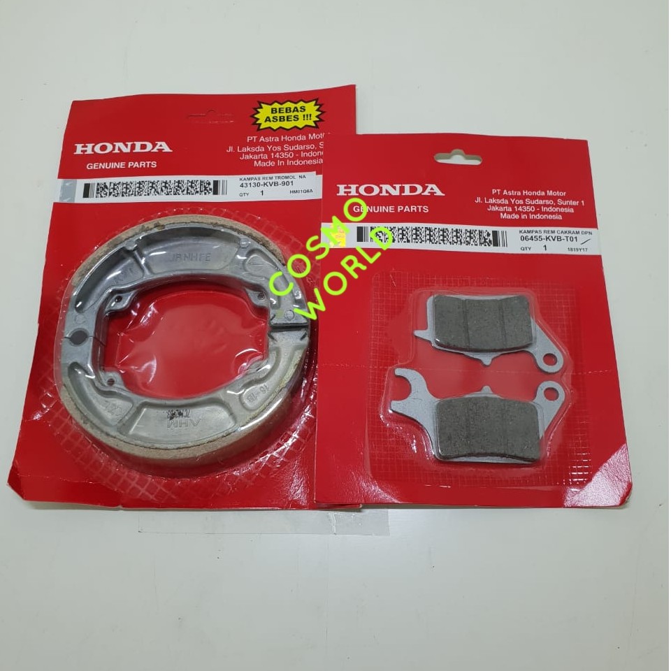 Kampas Rem Depan+Belakang Beat
