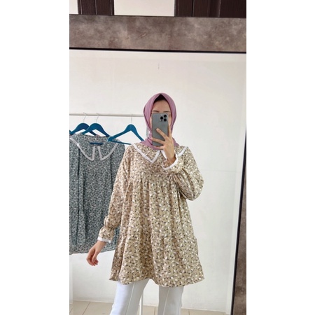 tunik korea bunga