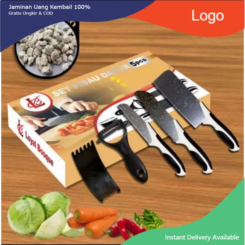 Pisau Set 5pcs / Pisau Dapur Set 5pcs