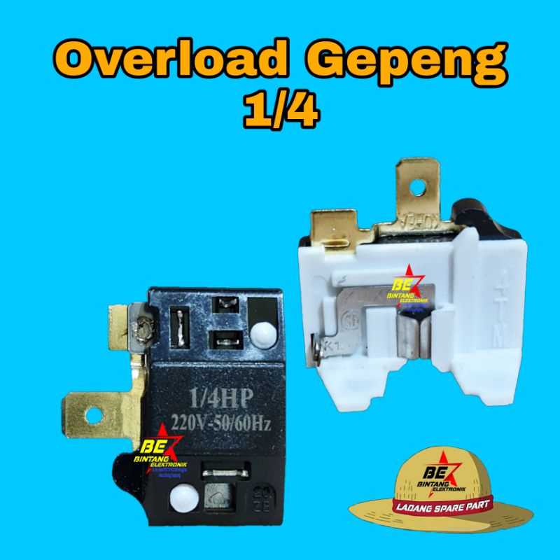 OVERLOAD KULKAS GEPENG KLIXON 1/4 HP