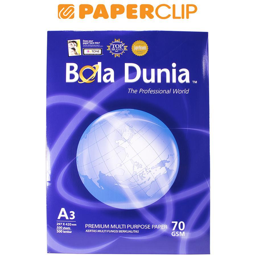 

KERTAS HVS BOLA DUNIA 70GR A3