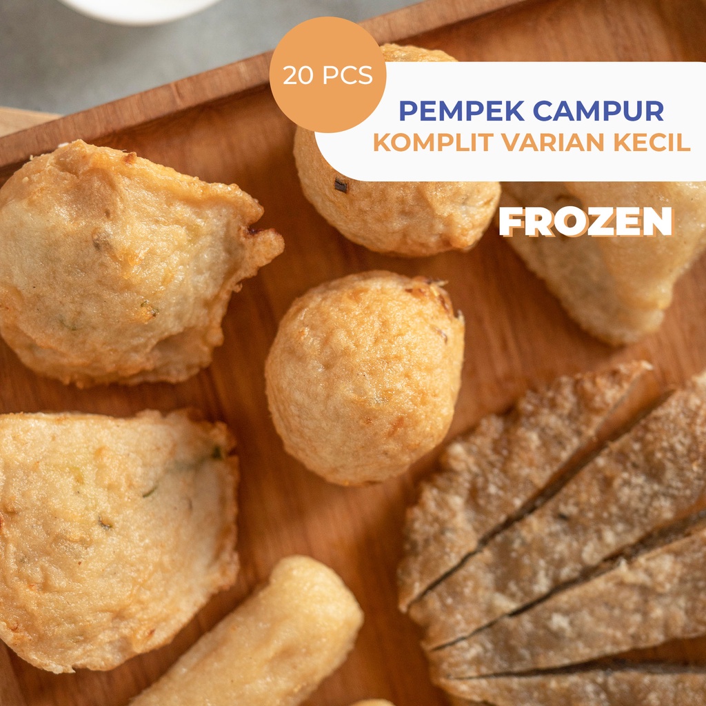 

Pempek Campur Komplit Ikan Tenggiri Frozen isi 20 pcs