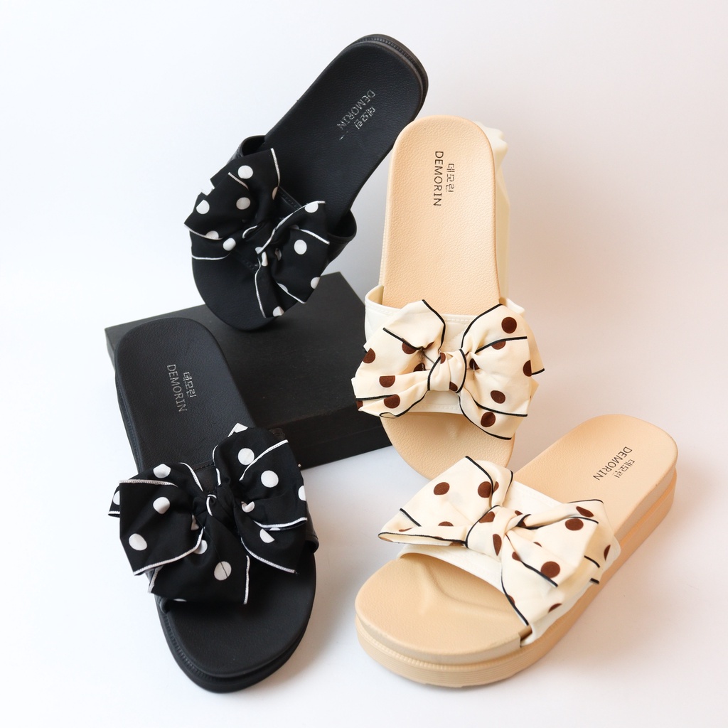 Vinna Sandal Wanita Platform Motif Polkadot