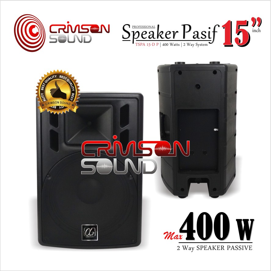 SPEAKER PASIF 15 Inch ALPHA SEVEN 400 Watt Model HUPER TSPA 15-D P