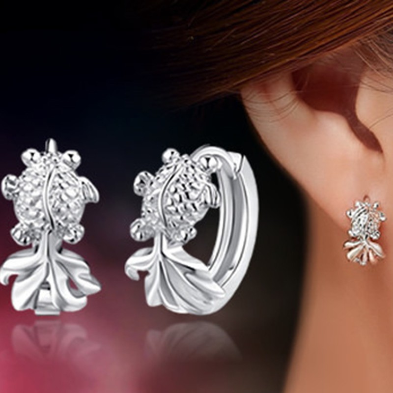 925 anting perak sterling anting-anting wanita dengan perhiasan fashion berlian