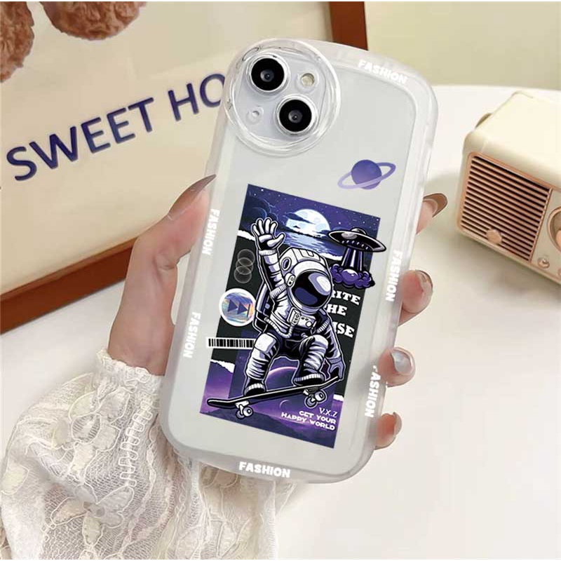 Casing Silikon Redmi Note 11S 11 Pro 10C 10A 9C 9T 9A 10 5G 10S 9 8 Pro 7 Poco M3 X3 Pro NFC Motif Astronot