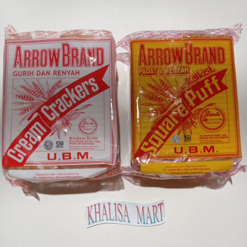 

Biskuit UBM Crackers Arrow Brand 360Gr