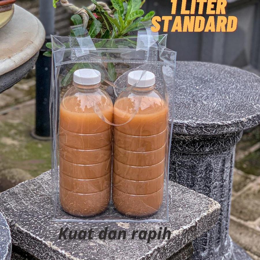 Flash Sale 0.10 TAS KANTONG TOTE BAG PLASTIK MIKA PVC TEBAL BENING SUPER TRANSPARANT GOODIEBAG HAMPE