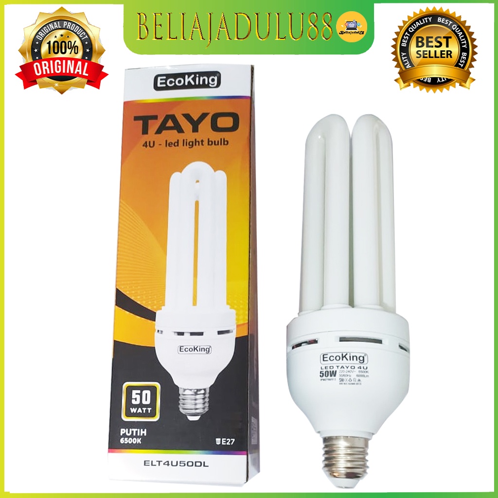 Beliajadulu88 Lampu Led bohlam tayo 40 Watt  dan 50 watt ( PLC LED bohlam LED Lampu lilin LED Hemat ) ecoking