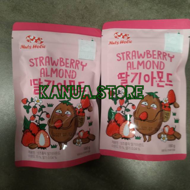 

Nuts holic strawberry almond 180gr impor kacang almond