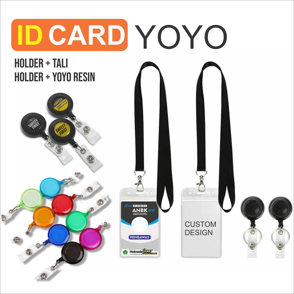 

CETAK ID CARD YOYO/HOLDER/TALI/RESIGN EVENT KANTOR SISWA LENGKAP