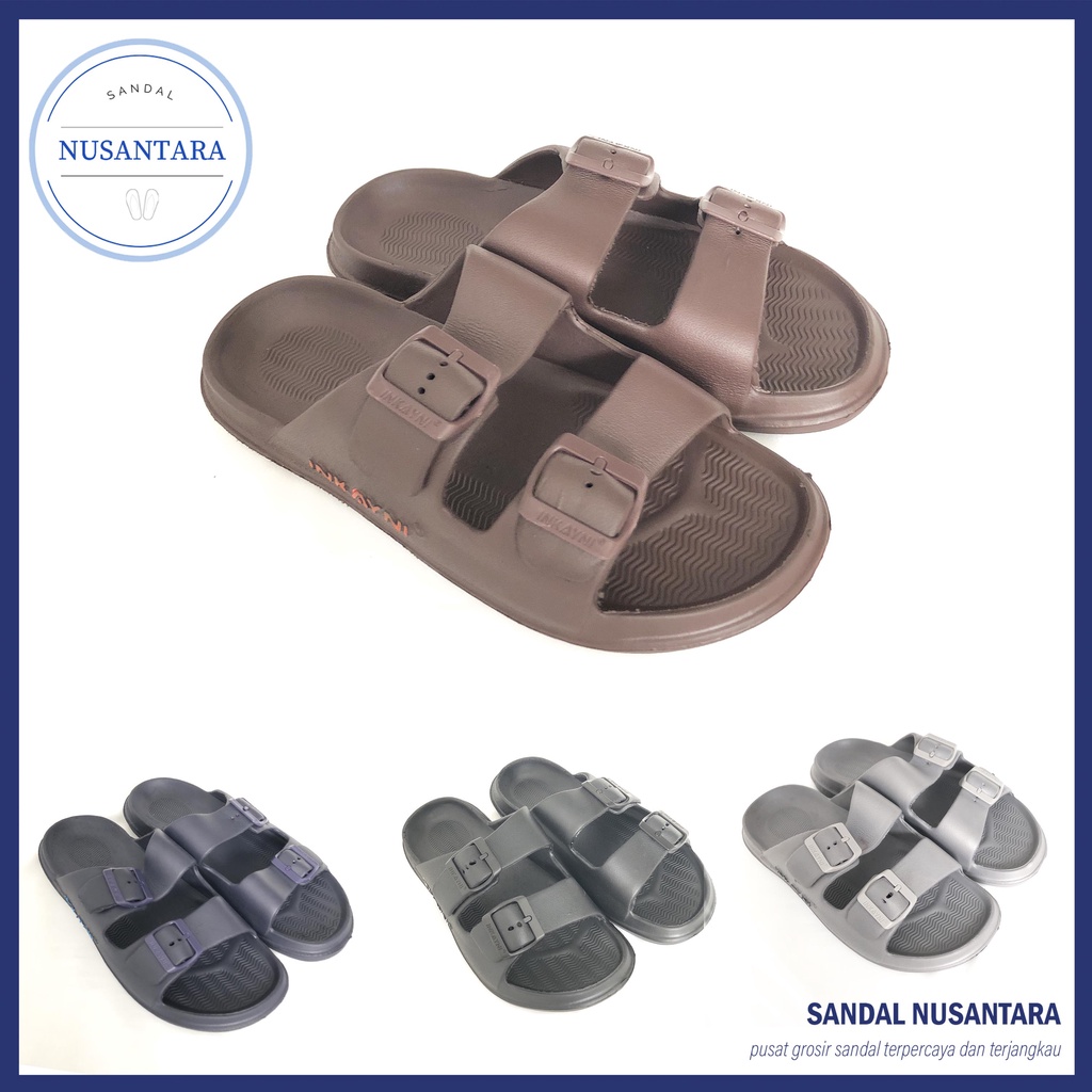 Sandal Karet Pria Sandal Slop Karet Pria Inkayni 6030 Warna Polos