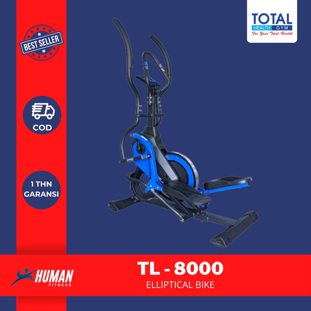 Alat fitness, standing eliptical bike tl8000, sepeda statis TL-8000, sepeda fitness murah surabaya