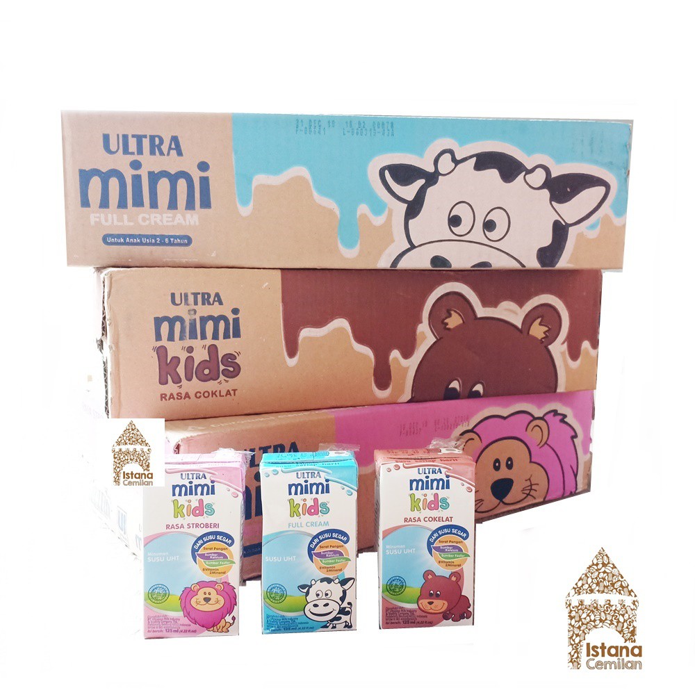 Ultra Susu UHT Kemasan 125Ml (Mimi &amp; Mini) DUS isi 40 pcs